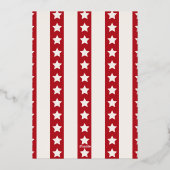 Red White & We Do Ribbon Wedding Couples Shower Folieneinladung (Rückseite)