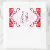 Red+White Wedding Wine 4,5 x 2,7 in Stickers (Tasche)