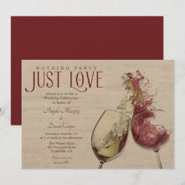 Red White Wine Dance Just Liebe Hochzeit Einladung