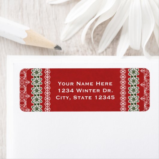 Red & White Winter Lace Elegante Festlichkeit (Insitu)