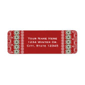 Red & White Winter Lace Elegante Festlichkeit (Vorne)