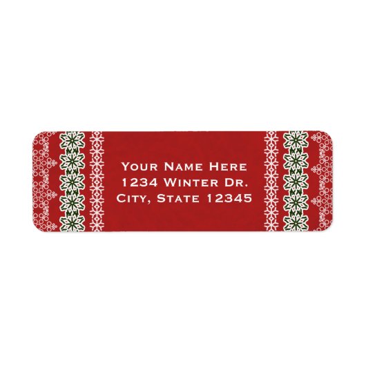 Red & White Winter Lace Elegante Festlichkeit (Vorne)