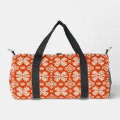 Red White Winter Snowflake Muster Duffle Bag (Vorderseite)