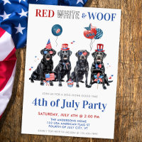 Red White & Woof Patriotic Hunde 4. Juli Party