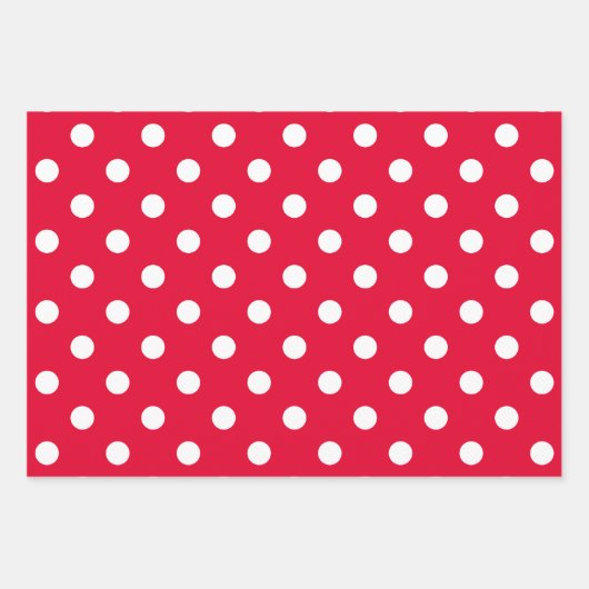 Red & White Wrapping Paper Sheets Geschenkpapier Set (Vorderseite 3)
