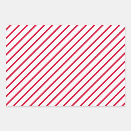 Red & White Wrapping Paper Sheets Geschenkpapier Set (Vorderseite 2)