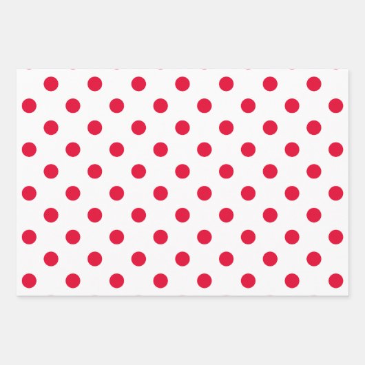Red & White Wrapping Paper Sheets Geschenkpapier Set (Vorderseite)