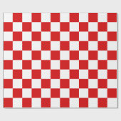 Red White XL Schachbrett Board Muster Geschenkpapier (Flach)
