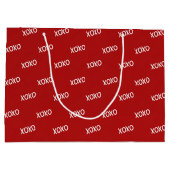 Red White XOXO Brautparty Große Geschenktüte (Rückseite)