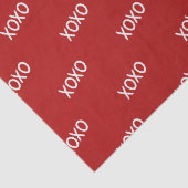 Red White XOXO Brautparty Seidenpapier (Detail)