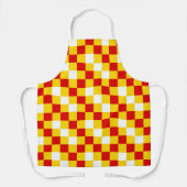 Red White Yellow Checkered Pattern Design  Schürze (Vorderseite)