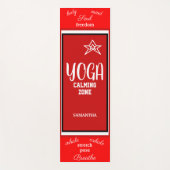 Red White Yoga Calming Zone Yogamatte (Vorderseite)