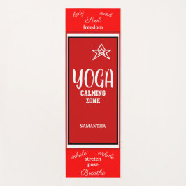 Red White Yoga Calming Zone Yogamatte