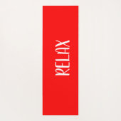 Red White Yoga Calming Zone Yogamatte (Rückseite)