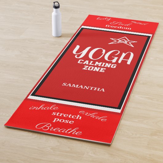 Red White Yoga Calming Zone Yogamatte (Beispiel)