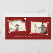 Red White Zen Bamboo Blätter Foto Chinesische Hoch Save The Date (Rückseite)