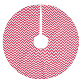 Red & White Zickzack - Weihnachtsbaumrock Polyester Weihnachtsbaumdecke