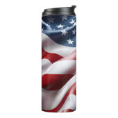 RED WHUE ABSTRAKT AMERICAN FLAG THERMOSBECHER (Nach links gedreht)