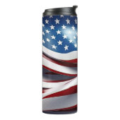 RED WHUE ABSTRAKT AMERICAN FLAG THERMOSBECHER (Nach links gedreht)