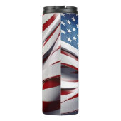 RED WHUE ABSTRAKT AMERICAN FLAG THERMOSBECHER (Rückseite)