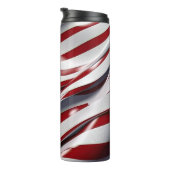 RED WHUE ABSTRAKT AMERICAN FLAG THERMOSBECHER (Nach rechts gedreht)