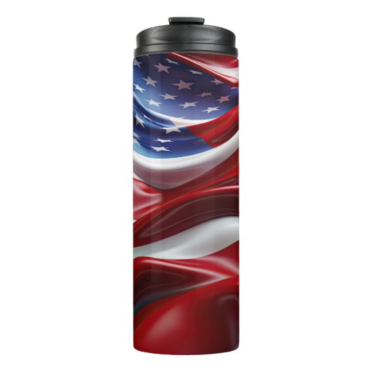 RED WHUE ABSTRAKT AMERICAN FLAG THERMOSBECHER (Vorderseite)