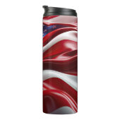 RED WHUE ABSTRAKT AMERICAN FLAG THERMOSBECHER (Nach rechts gedreht)