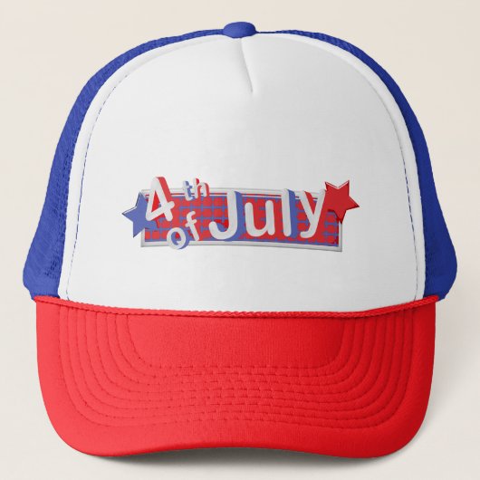 Red, Whund Blue Patriotic Baseball Cap Truckerkappe (Vorderseite)