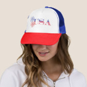 Red, Whund Blue Patriotic Baseball Cap Truckerkappe (Beispiel)