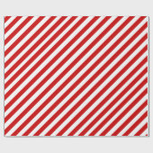Red Wide Strip Holiday Geschenkpapier (Flach)