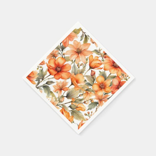 Red Wild Blume Serviette (Ecke)