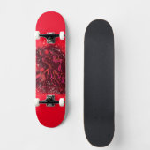 Red Wild Bull Laufen in Starry Night Skateboard (Vorderseite)