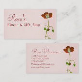 Red Wildblume Florist Shop Visitenkarte (Vorne/Hinten)