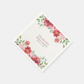 Red wildflowers Bridal Shower Serviette (Ecke)