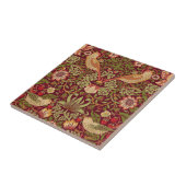 Red William Morris Strawberry Diief Wohngestaltung Fliese (Seite)