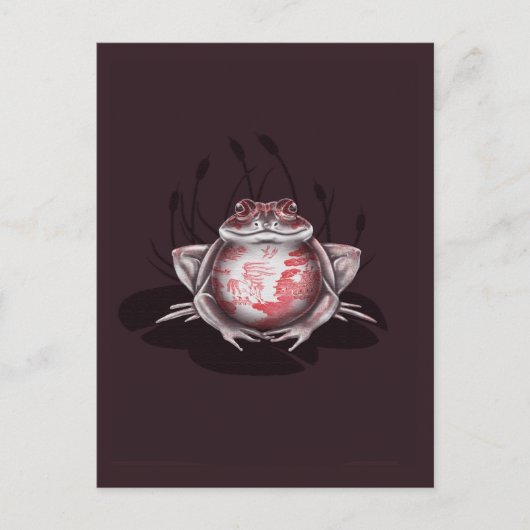 Red Willow Bull Frog Postkarte (Vorderseite)