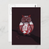 Red Willow Owl Postcard Postkarte (Vorne/Hinten)