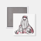 Red Willow Shih Tzus Magnet (Vorderseite/Rückseite)