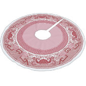 Red Willow Tree Skirt Polyester Weihnachtsbaumdecke (Schrägansicht)