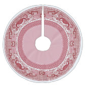 Red Willow Tree Skirt Polyester Weihnachtsbaumdecke (Vorderseite)