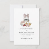 Red Wine African American Girl Birthday Einladung (Rückseite)