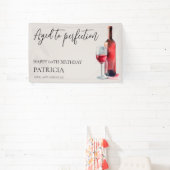 Red Wine Aged to Perfection 60th Birthday Party Banner (InSitu)