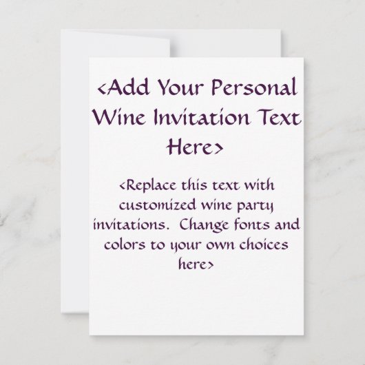 Red Wine Beach Party Individuelle Einladungen oder (Rückseite)