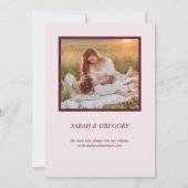 Red Wine Boho Minimalistische Save the Date Karte (Rückseite)