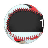 Red wine bottles and glasses pattern baseball (Vorderseite Links)