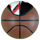 Red wine bottles and glasses pattern basketball (Rechts)