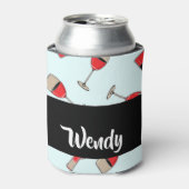 Red wine bottles and glasses pattern dosenkühler (Kanne Vorderseite)