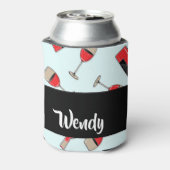 Red wine bottles and glasses pattern dosenkühler (Kanne Rückseite)