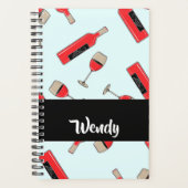 Red wine bottles and glasses pattern planer (Vorderseite)