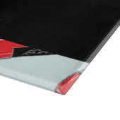 Red wine bottles and glasses pattern schneidebrett (Ecke)